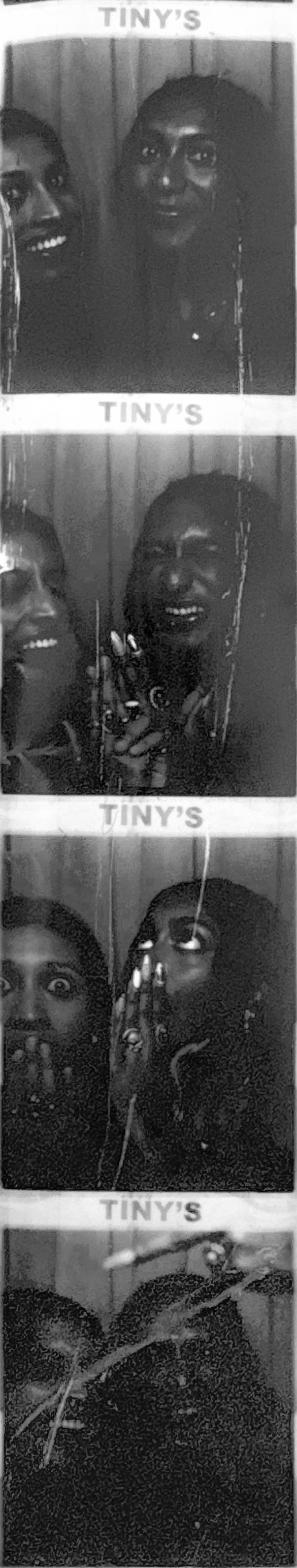 photo strip of two friends